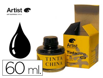 Frasco 60ml. tinta china Artist